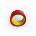 Rojo, rasgón fácil PVC y cinta de embalaje del PVC de la cinta grabada del vinilo 45m m * 22m * 0.15mm Cinta de empaquetado del PVC